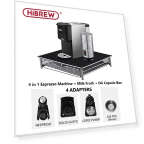 Coffee Machine 4in1 Multiple Capsule Espresso Maker — Coffee & Espresso Combos, HIBREW