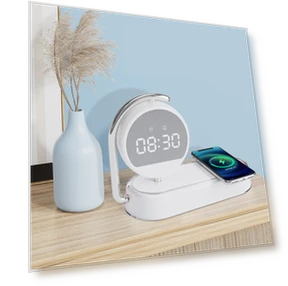 Desktop Clock Alarm Clock with Wireless Charging and Night Light — Alarms & Clocks