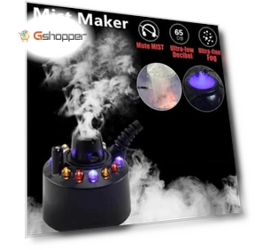 Upgrade 12 LED Light Color Change Ultrasonic Atomizer Water Fountain Pond Fog — Mister Foggers