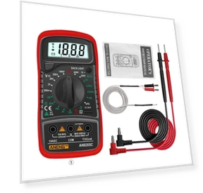 Digital Multimeter AC/DC Ammeter Volt Ohm Tester Meter — Multimeters & Analyzers, ANENG
