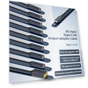 Big Square Female to USB-C / Type-C Male 100W Computer Charging Adapter Connector — Chargers & Adapters, Lenovo