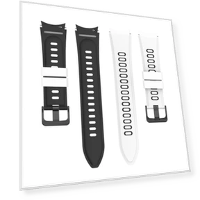 Two-color Silicone Strap Watch Band — Watch Straps & Bands, Samsung