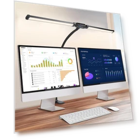 Gooseneck Tube LED Fill Light Double Head Clip Desk Lamp — Study & Desk Lighting, PULUZ