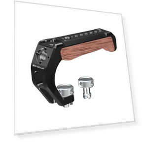 Arri Metal Wooden Top Handle with Cold Shoe Mount — Battery Grips, PULUZ