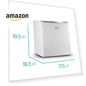 Compact Refrigerator Energy Star Single Door Mini Fridge with Freezer — Mini Fridges, BLACK+DECKER