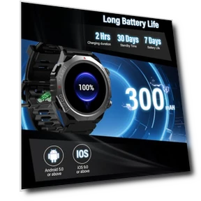 Military Smart Watch with Bluetooth Calls — Smartwatches, SHEN ZHEN HAO CHENG TECHNOLOGY CO.,LTD