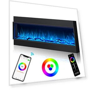 Built-in Electric Fireplace — Tabletop Fireplaces, Cosmopolitan Fireplaces