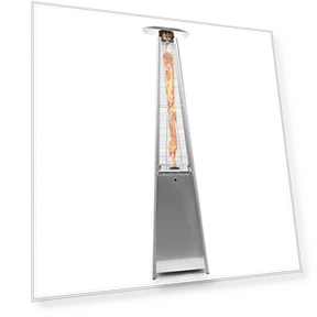 Pyramid Style Outdoor Patio Heater with Dancing Flame — Patio Heaters, Thermo Tiki