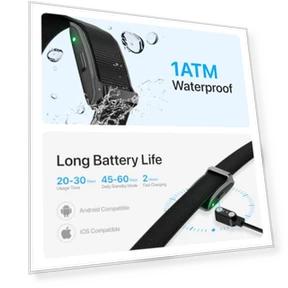 Smart Health Wristband — Fitness Bands, Leafora
