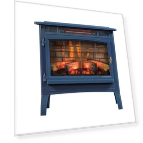 Freestanding Electric Fireplace Stove Heater with 3D Flame Effect — Electric Heating Solutions, Duraflame