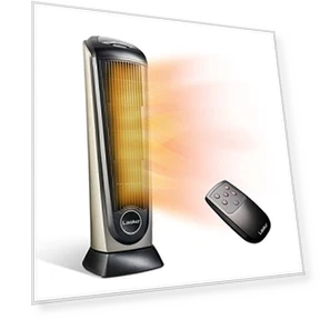 Oscillating Ceramic Tower Space Heater — Home Climate Control, Lasko