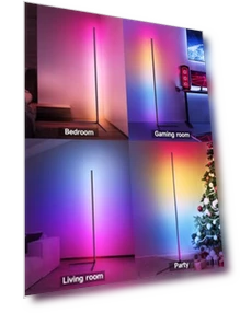 Угловой напольный светильник с RGB LED и синхронизацией с музыкой — Лампы и абажуры, Tyute