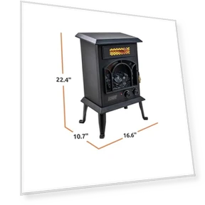 Electric Fireplace Space Heater with Flame Effect — Portable Heating Solutions, EZ-HEAT