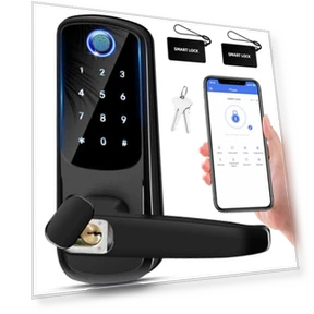 Smart Door Lock with Handle — Locks, MSR X6
