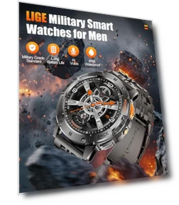 Military Smart Watch with LED Flashlight — Smartwatches, ESFOE