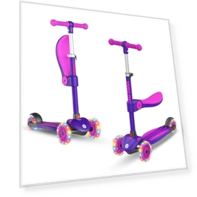 Kids Kick Scooter with LED Lighted Wheels — Balance Bikes, Gotrax