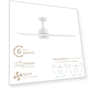 Smart Indoor and Outdoor Ceiling Fan with LED Light Kit — Ceiling Fan Wall Controls, East Grove Home