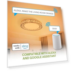 Smart RGBW Flush Mount Ceiling Light — Overhead Lighting, ASD