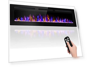Electric Fireplace Wall Mounted and Recessed with Remote Control — Electric Heating Solutions, BETELNUT