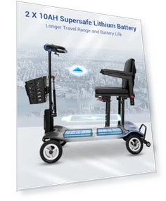 Ultra Lightweight Folding Electric Mobility Scooter — Push Scooters, Aotedor