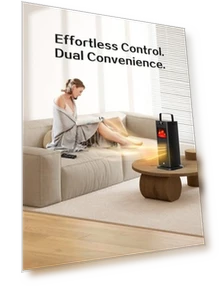 Portable Space Heater with Fireplace Flame Effect — Portable Heating Solutions, BJOP