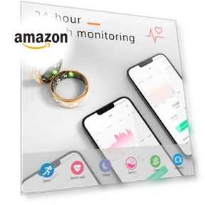 Enamel Flower Pattern Health Tracker Smart Ring — Smart Rings, UniJethro