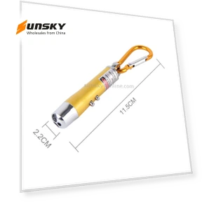 Portable Colorful Metal Shell Mini LED Flashlight Torch Light Laser Light Keychain — Flashlights