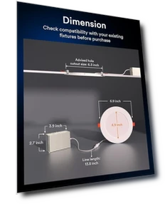 Smart Recessed Lighting 6 Inch — LED, Lumary