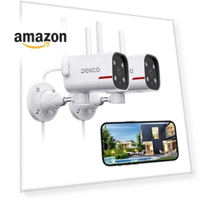 Outdoor Security Camera with 2K Color Night Vision — Outdoor Security Cameras, DEKCO