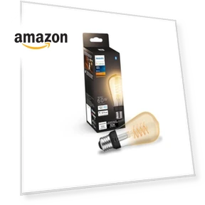 Smart 60W ST19 Filament LED Bulb — LED, Philips Hue