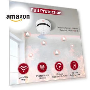 Smart WiFi Wireless Smoke Detector — Smoke Detectors, Deller