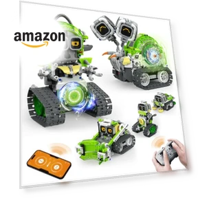 STEM AI Robot Toys Building Set — Interactive Figures & Robots, Opmind