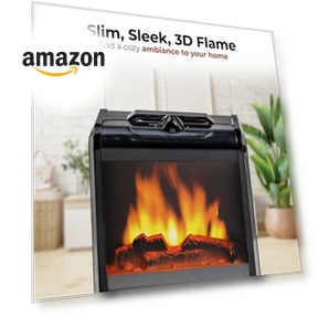 Electric Mini Fireplace Space Heater — Portable Heating Solutions, Comfort Zone