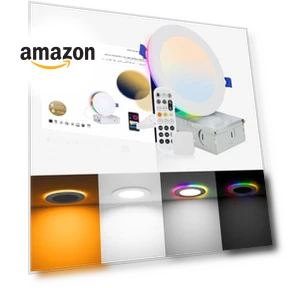 Smart LED Recessed Lighting with RGB Back Light — LED, POWERASIA