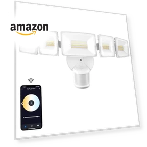 Smart LED Security Lights Motion Sensor Outdoor 5 Heads — Outdoor Security & Flood Lighting, Onforu