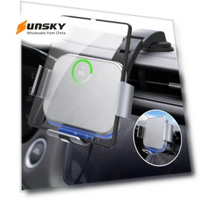 Dual Coil Car Phone Holder Wireless Charger — Vehicle Power Solutions