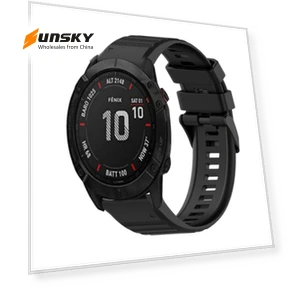 Horizontal Texture Silicone Watch Band — Watch Accessories, Garmin