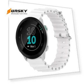 Ocean Style Silicone Solid Color Watch Band — Fitness Bands, Garmin