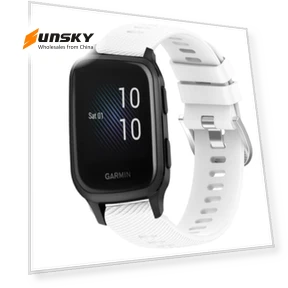 Solid Color Soft Silicone Watch Band — Watch Accessories, Garmin