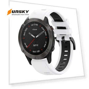 Two-Color Sports Silicone Watch Band — Watch Accessories, Garmin