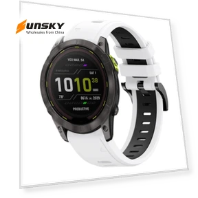 Two-Color Sports Silicone Watch Band — Watch Accessories