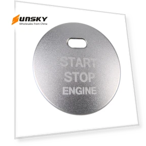 3D Aluminum Alloy Engine Start Stop Push Button Cover Trim Decorative Sticker — Car Stickers & Decals