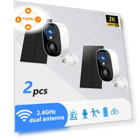 Беспроводная IP-камера WiFi HD 2K 3MP для помещений и улицы — Камеры наблюдения
