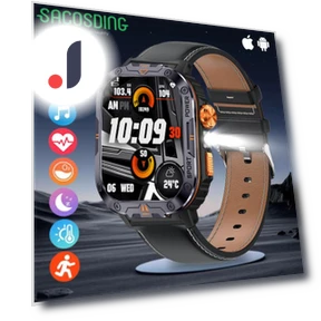 Men's Smart Watch with LED Flashlight — Smartwatches, SACOSDING