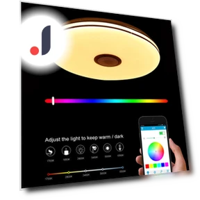 Потолочный светильник с RGB подсветкой и Bluetooth — Потолочные светильники, Crown Global