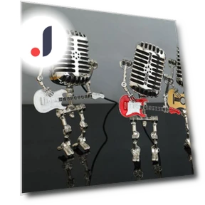 Retro Robot Microphone Night Light — Desk, Exquiste life