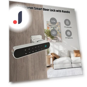 Smart Door Lock with Fingerprint and Handle — Locks, TOMTOP JMS