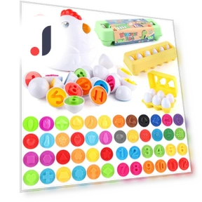 Smart Egg Traffic Pairing Toy — Infant & Early Childhood Playthings, Serene Greens