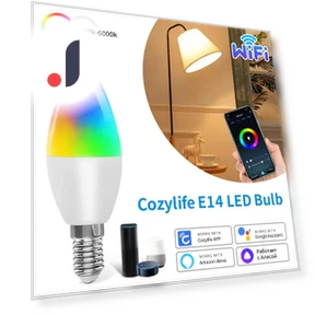 Умная светодиодная лампа WiFi E14 — Светодиодные, CozyLife