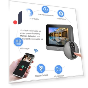 Smart Wi-Fi дверной глазок камера — Домашние системы безопасности, Jakemy